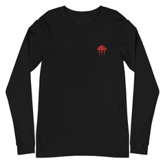 Embroidered Long-sleeve Tee - Classic Red Jelly