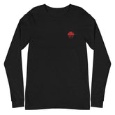 Embroidered Long-sleeve Tee - Classic Red Jelly