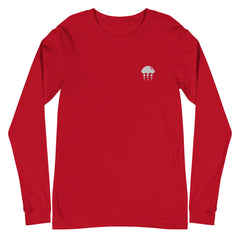 Embroidered Long-sleeve Tee - Classic White Jelly