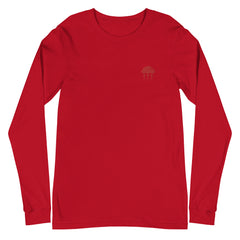 Embroidered Long-sleeve Tee - Classic Red Jelly