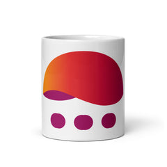 White glossy mug