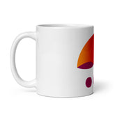 White glossy mug