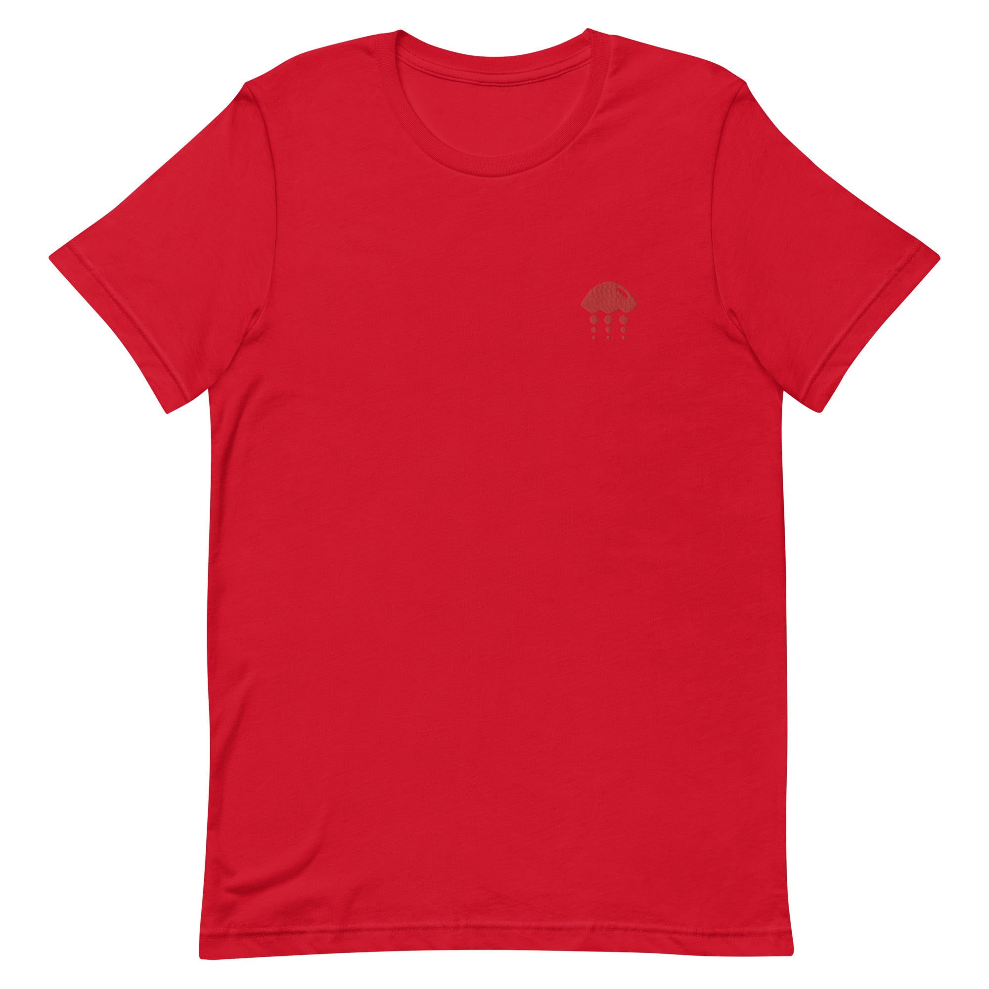 Embroidered Short-sleeve Tee - Classic Red Jelly